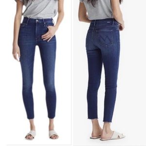 MOTHER Women's Skinny Jeans in Dark Blue